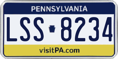 PA license plate LSS8234