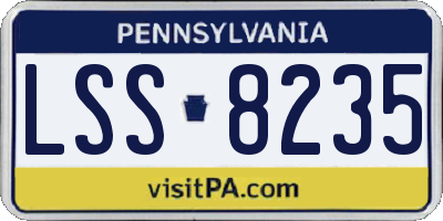 PA license plate LSS8235