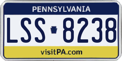 PA license plate LSS8238