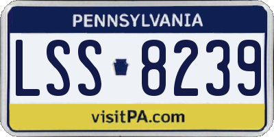 PA license plate LSS8239