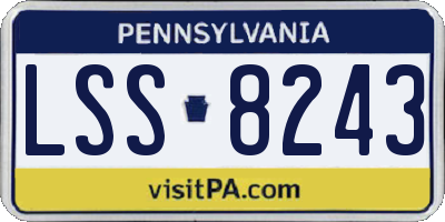 PA license plate LSS8243