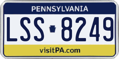 PA license plate LSS8249