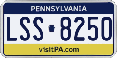 PA license plate LSS8250