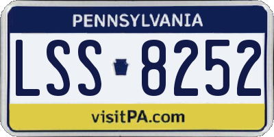 PA license plate LSS8252