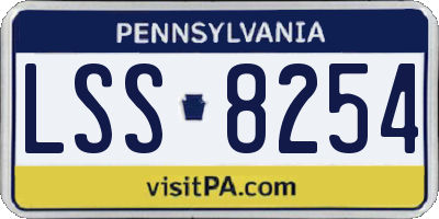 PA license plate LSS8254