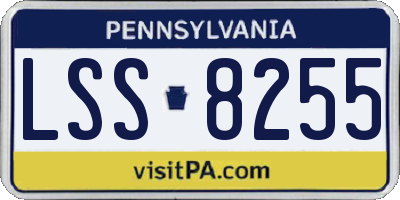 PA license plate LSS8255
