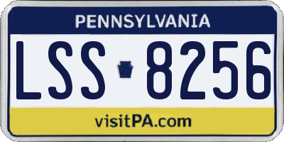 PA license plate LSS8256