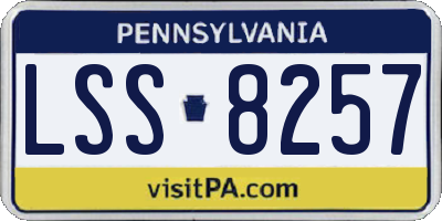PA license plate LSS8257