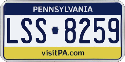 PA license plate LSS8259