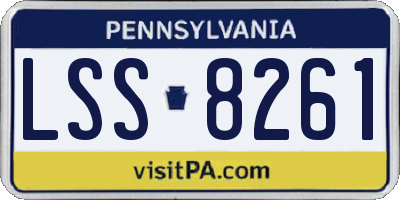 PA license plate LSS8261