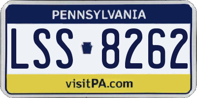PA license plate LSS8262