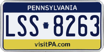 PA license plate LSS8263
