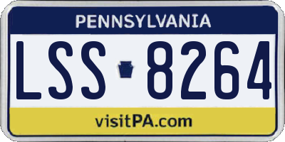 PA license plate LSS8264