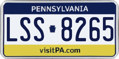 PA license plate LSS8265