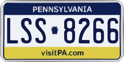 PA license plate LSS8266