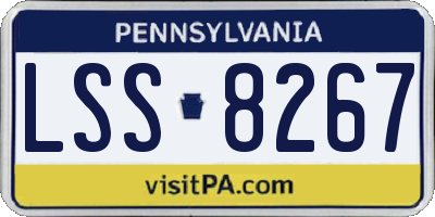 PA license plate LSS8267
