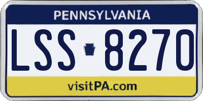 PA license plate LSS8270