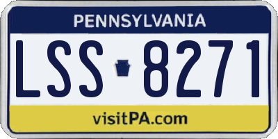 PA license plate LSS8271