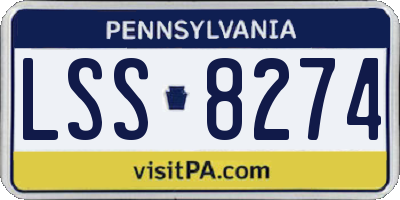 PA license plate LSS8274