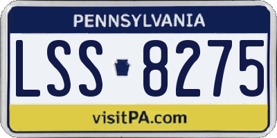 PA license plate LSS8275