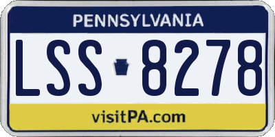 PA license plate LSS8278