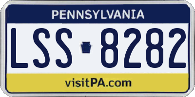 PA license plate LSS8282