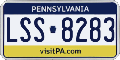 PA license plate LSS8283