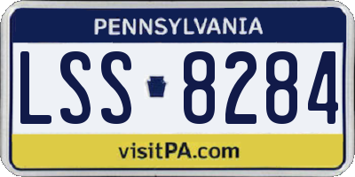 PA license plate LSS8284