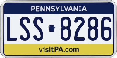 PA license plate LSS8286
