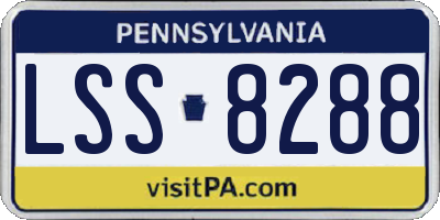 PA license plate LSS8288
