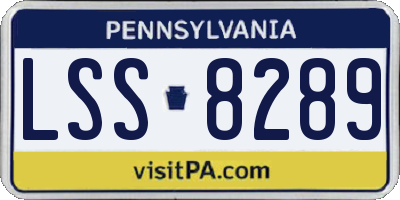 PA license plate LSS8289