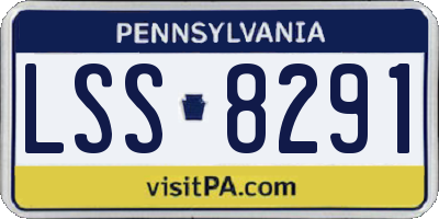 PA license plate LSS8291