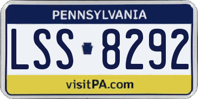 PA license plate LSS8292