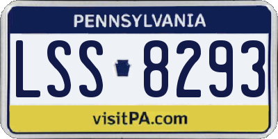 PA license plate LSS8293