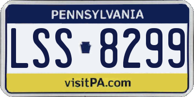 PA license plate LSS8299