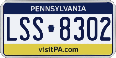 PA license plate LSS8302