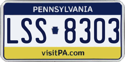 PA license plate LSS8303