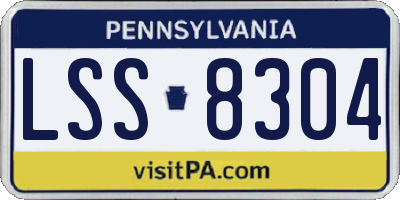 PA license plate LSS8304