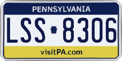 PA license plate LSS8306