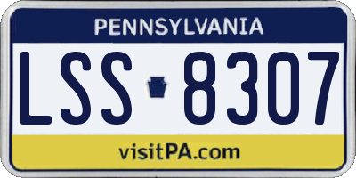 PA license plate LSS8307