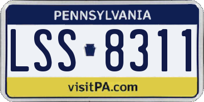 PA license plate LSS8311