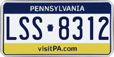 PA license plate LSS8312