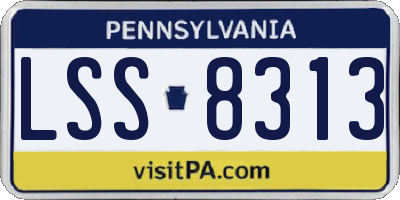 PA license plate LSS8313