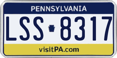 PA license plate LSS8317