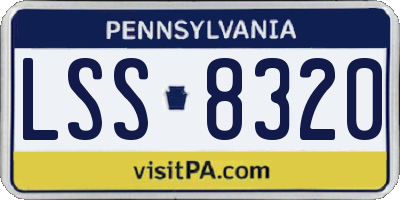 PA license plate LSS8320