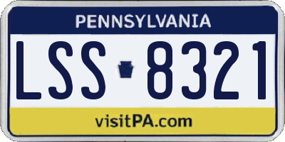 PA license plate LSS8321