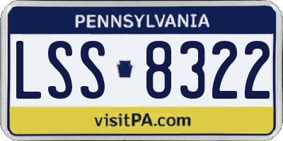 PA license plate LSS8322