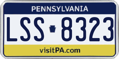 PA license plate LSS8323