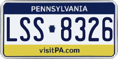PA license plate LSS8326