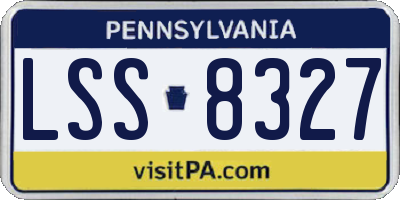 PA license plate LSS8327